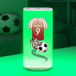 Lampka nocna LED z nadrukiem dla piłkarza kibica