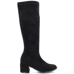 Streczowe kozaki na obcasie - FILIPPO DKZ932/25 CZARNE