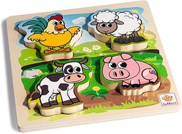 Eichhorn 100003687 puzzle czujkowe z materiału, zwierzęta rolne