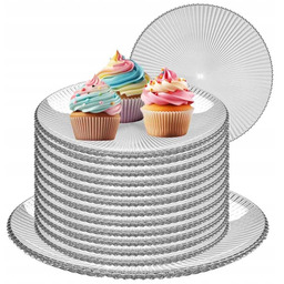 Szklane Talerzyki Deserowe Do Ciasta Patera Zestaw 13