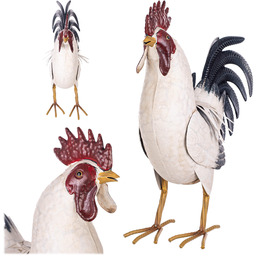 Figura ogrodowa Esson kogut czarny stalowa 37 cm