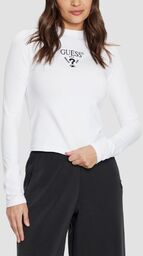 GUESS Biały damski longsleeve Colette Tee