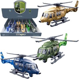 Model helikoptera wojskowego policyjnego z napędem frykcyjnym