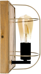 Lampa ścienna/sufitowa Netuno 1xE27 Max.15W LED Bejcowana Sosna