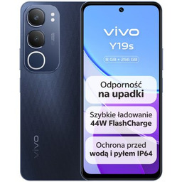 VIVO Smartfon Y19s 8/256GB 6.68" 90Hz Czarny Ochrona