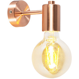 Inteligentna lampa ścienna w stylu art deco miedziana