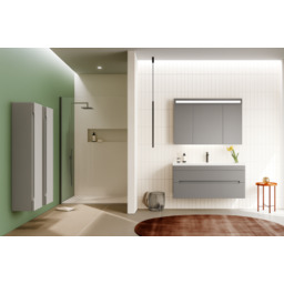 Zestaw mebli łazienkowych: lustro, szafka 100cm, umywalka, słupek