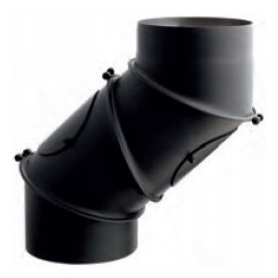 Kolano spalinowe fi 150 mm KNSR150/UNI-CZ2 regulowane