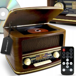 Radio Drewniane Vintage Soundmaster MP3 Głośniki Usb Bluetooth