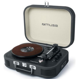 MUSE Gramofon MT-201 DG Czarny, Automatyczny, Napęd paskowy,