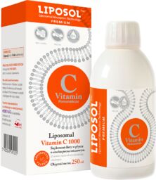 Liposol Liposomal Vitamin C 1000, płyn, smak pomarańczowy,
