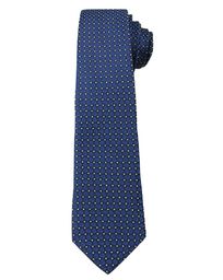 Granatowy Elegancki Krawat w Drobny Wzór Paisley -ALTIES-