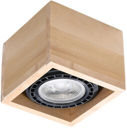 Plafon QUATRO 1 naturalne drewno SL.0915 - Sollux