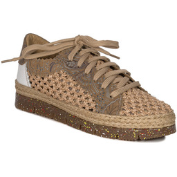 Maciejka Półbuty espadryle damskie ażurowe Beż-38