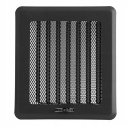 Kratka kominkowa Kz2 z ramką z żaluzją czarna