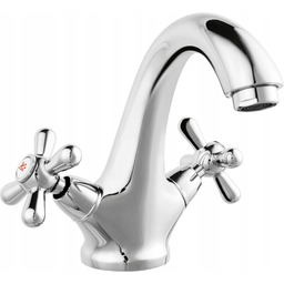 Bateria Umywalkowa Stojąca Chrom Ferro Retro New XD2