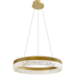 Żyrandol do salonu glamour LED Frozi złoty