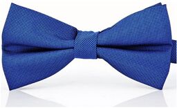 Muszka męska elegancka granatowa czarne kropki