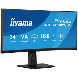 iiyama ProLite XCB3494WQSU-B1 34-calowy monitor zakrzywiony z podstawką