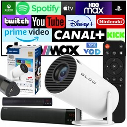 Przenośny Projektor Rzutnik Hdmi Głośnik Android Smart Tv