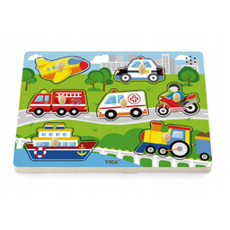 Puzzle Viga pojazdy 7 elementów 51274 Puzzle dźwiękowe