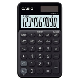 CASIO Kalkulator SL-310UC-BK Zasilanie bateryjno-słoneczne, 4 pamięci Czarny