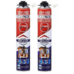 2x Zestaw Polynor Izolacje Natryskowe Piana Pur 750ml