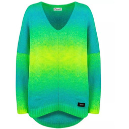 Ciepły damski sweter oversize piękny OMBRE