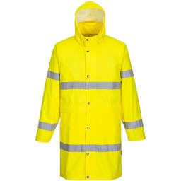- Płaszcz przeciwdeszczowy ostrzegawczy 100cm - żółty 4XL