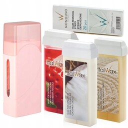ItalWax Zestaw DEPILACJA podgrzewacz rolka 3x wosk AROMATYCZNY