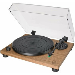 AUDIO-TECHNICA Gramofon AT-LPW40WN Orzech, Manualny, Napęd paskowy, Ramię