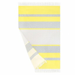 Zwoltex Ręcznik plażowy 100x160 Fouta Malaga żółty szary
