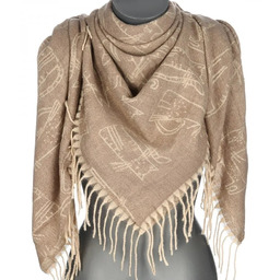 Chusta damska bawełniana KOTY ciepła duża 135x135