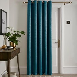 Fusion Turkusowa zielona zasłona pojedyncza szer. 166 x