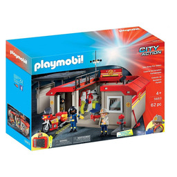 Playmobil, Przenośna Remiza Strażacka składana w walizkę, 5663