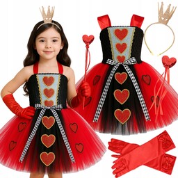 Strój Sukienka Królowa Serc Dama Kier Alicja