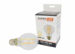 Żarówka LED E27 8W Filament Edison kula biała