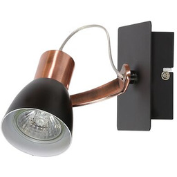 Kinkiet MARKUS 1x50W GU10 czarny+miedziany bez żarówki CANDELLUX