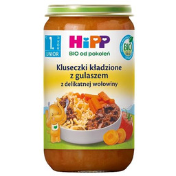 HiPP IO Junior Kluseczki kładzione z gulaszem