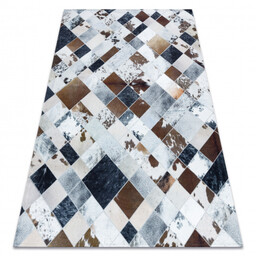 Dywan PATCHWORK 21720 beż / brązowy - Skóra