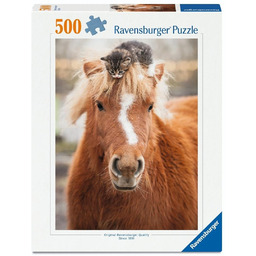 Puzzle Ravensburger 500 elementów Kucyk i Kot