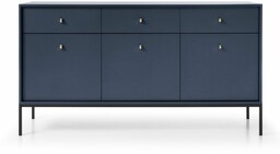 Komoda Mono granatowa (MKSZ154), do salonu, loftowa, czarny