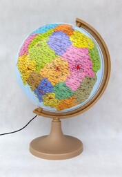 Zachem, podświetlany Globus Polski administracyjno-fizyczny