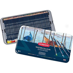 Derwent, 36 Kredek Akwarelowych Derwent Watercolour Pencils,
