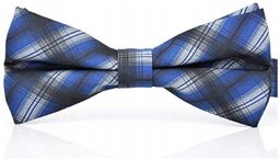 Muszka granatowa + poszetka muszka elegancka męska