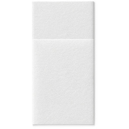Kieszonki na sztućce Airlaid białe - 40 cm
