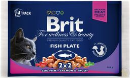 BRIT - Fish plate kot saszetka 4x100g