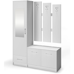 Białe meble do przedpokoju - garderoba z szafą