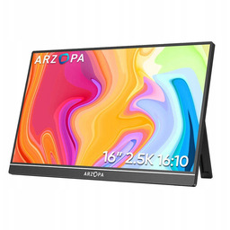 Przenośny Monitor Ips 16" Do Laptopa Telefonu 2560X1600