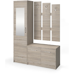 Zestaw mebli do przedpokoju z szafą i lustrem